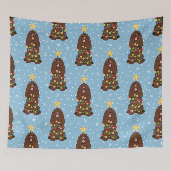 Item preview, Brown Cocker Spaniel Christmas Tree designed and sold by Lulupainting.