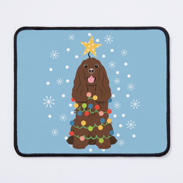Item preview, Brown Cocker Spaniel Christmas Tree designed and sold by Lulupainting.