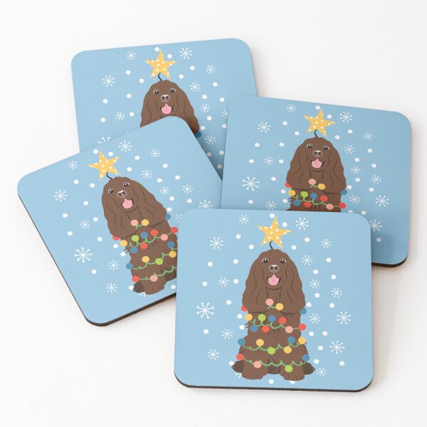 Item preview, Brown Cocker Spaniel Christmas Tree designed and sold by Lulupainting.
