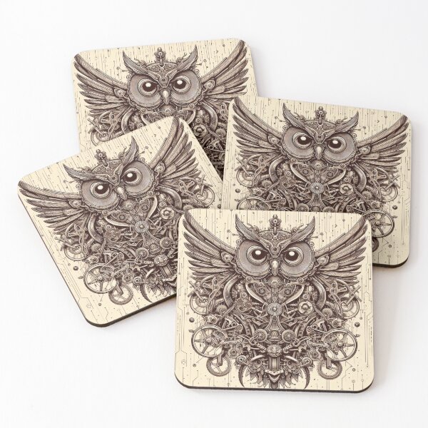 Item preview, Steampunk Owl designed and sold by NeonNestAppr.
