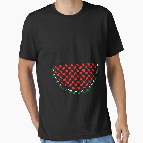 Vista previa del artículo con la obra «Bandera Palestina Libre Keffiyeh Sandía», diseñado y vendido por 4TeeToo.