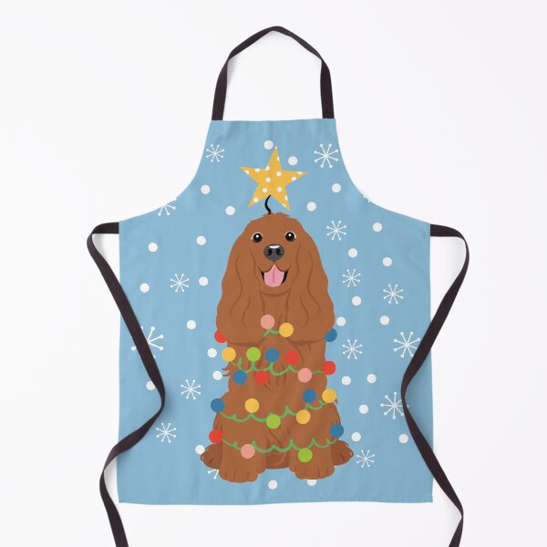 Item preview, Red Cocker Spaniel Dog Christmas Tree designed and sold by Lulupainting.