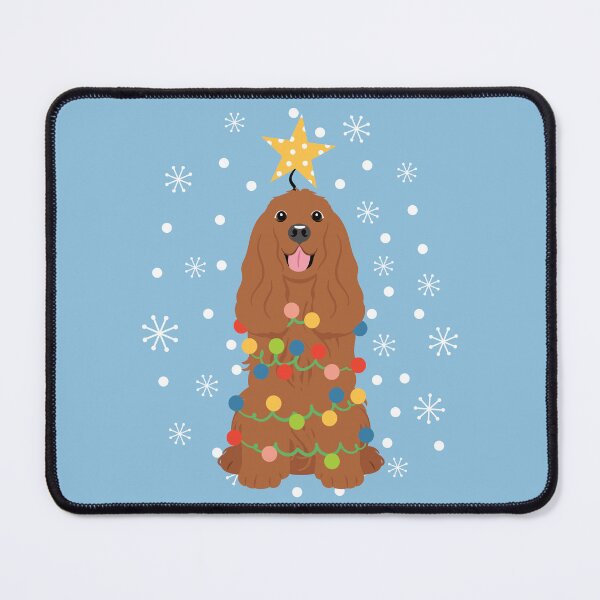 Item preview, Red Cocker Spaniel Dog Christmas Tree designed and sold by Lulupainting.