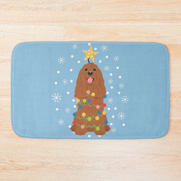 Item preview, Red Cocker Spaniel Dog Christmas Tree designed and sold by Lulupainting.