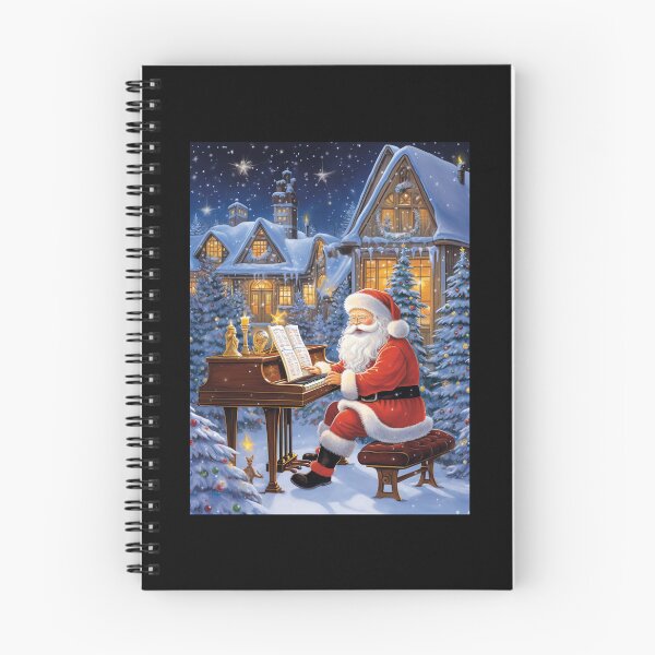Aperçu de l'œuvre Le Père Noël joue du piano créée et vendue par SallieIrma.