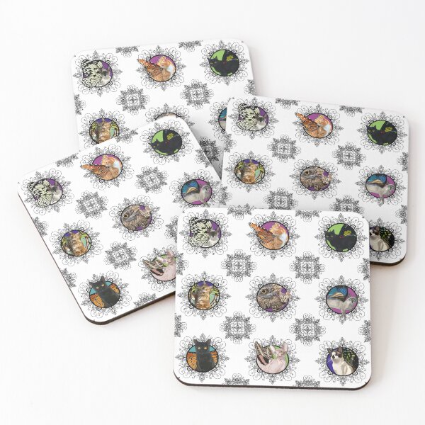 Item preview, Nine Fancy Flitter Kitties designed and sold by Carleah Unique.