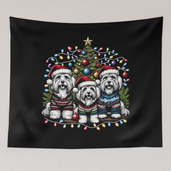 Item preview, Havanese Dog Family Christmas Light Vintage Ugly Sweater Santa's Hat Xmas designed and sold by JoelFox165.