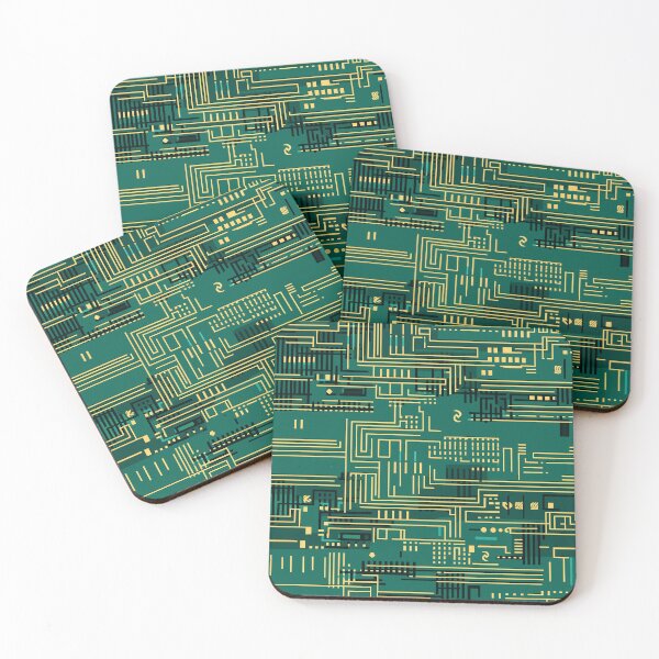Item preview, Geometric pattern like a circuit board designed and sold by etherElric.