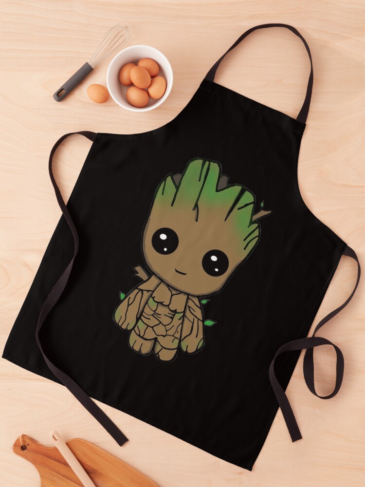 Thumbnail 1 of 6, Apron, I AM GROOT - Little Chibi designed and sold by Juzzy72.