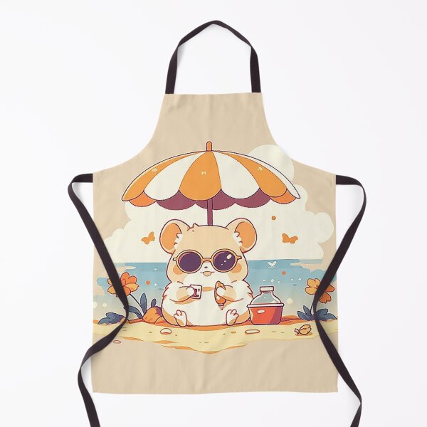 Item preview, Beach Day Hamster with Sunglasses and Sandcastle Illustration designed and sold by PaintbrushPlace.