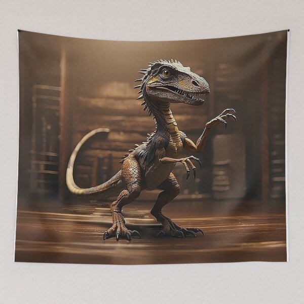 Item preview, Dinosaur Velociraptor Canvas print designed and sold by Colorful-Worlds.
