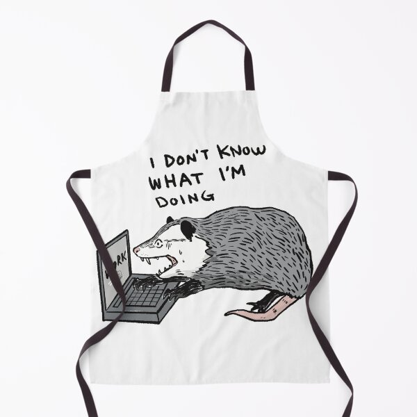 Artikelvorschau, Opossum bei der Arbeit | Ich weiß nicht, was ich tue | Lustige Opossum-Memes entworfen und verkauft von Golden Turtle Studio.