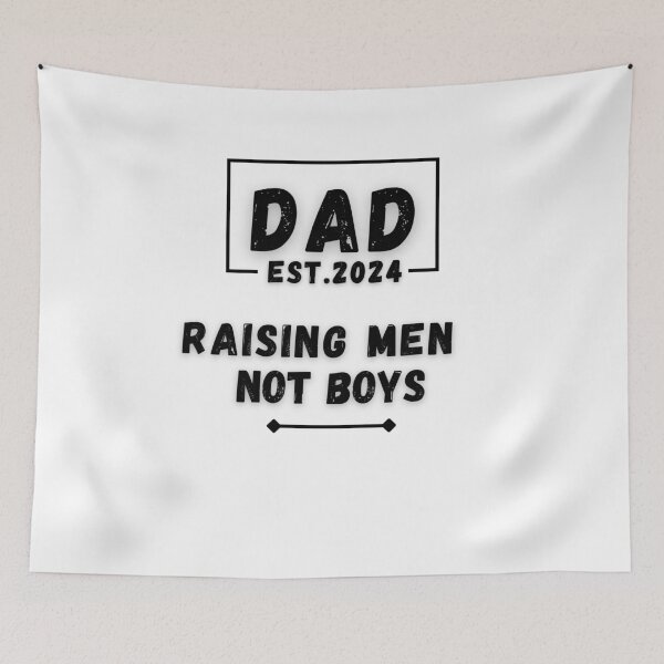Item preview, Dad Est. 2024 Raising Men Not Boys t-shirt designed and sold by MtValleyDesign.
