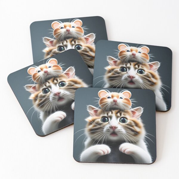 Item preview, Cat playing with a hamster designed and sold by AlbertMyra7.