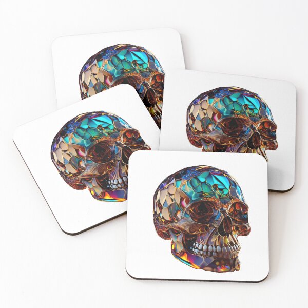 Item preview, Skull made of colored glass.. designed and sold by AriaMariaDesign.