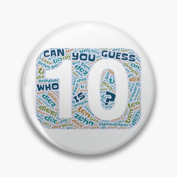 Item preview, Guess Who Tenth Birthday in Blues and Greens designed and sold by WordsYouLove.
