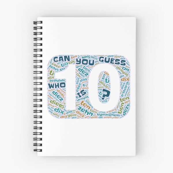 Item preview, Guess Who Tenth Birthday in Blues and Greens designed and sold by WordsYouLove.