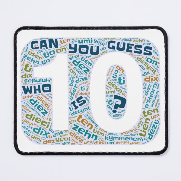 Item preview, Guess Who Tenth Birthday in Blues and Greens designed and sold by WordsYouLove.
