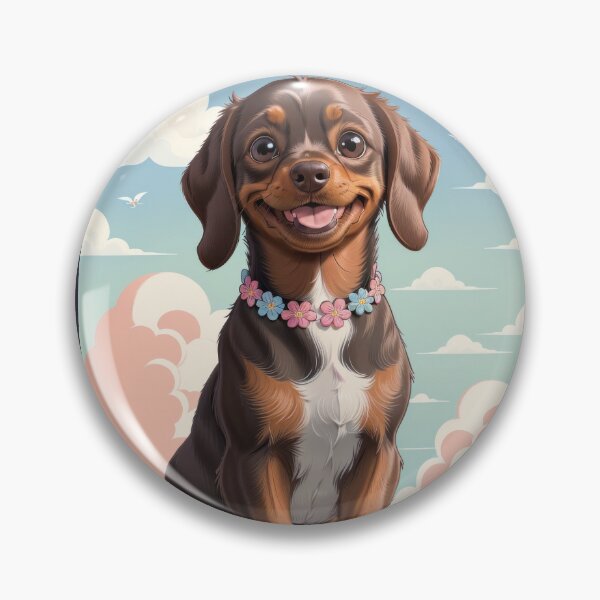 Item preview, Adorable brown Dachshund dog beautiful colorful landscape designed and sold by Tio-Tecun.