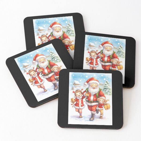 Item preview, Happy Children With Santa Claus designed and sold by Timothystore-.