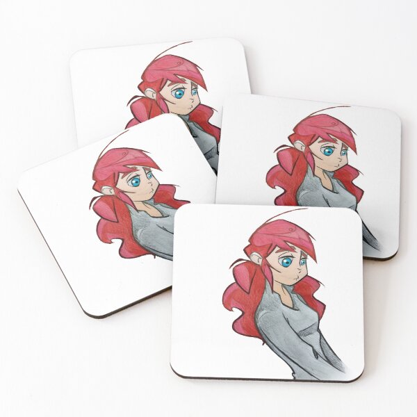 Item preview, Kawaii redhead anime girl designed and sold by KreativaEmocion.