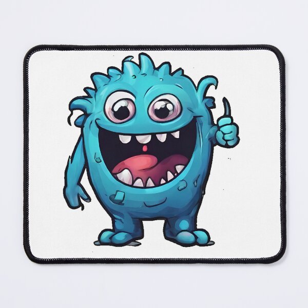 Item preview, cute blue monster designed and sold by artcool-fawzi.