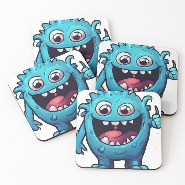 Item preview, cute blue monster designed and sold by artcool-fawzi.