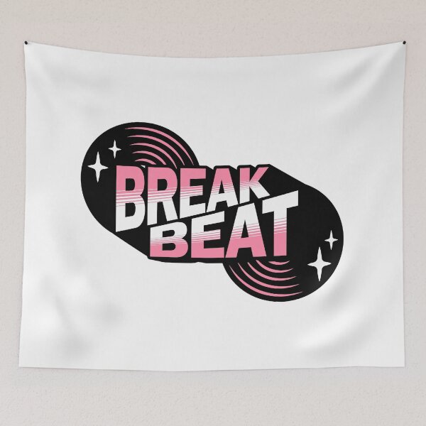 Artikelvorschau, BREAKBEAT – Retro-Vinyl (Pink) entworfen und verkauft von Discothreadz.
