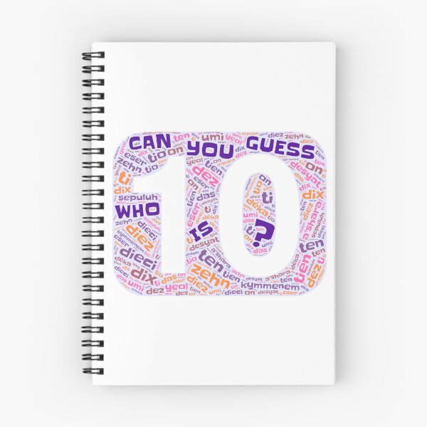 Item preview, Guess Who Tenth Birthday in Pinks and Purples designed and sold by WordsYouLove.