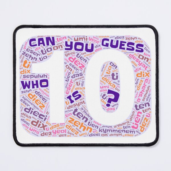 Item preview, Guess Who Tenth Birthday in Pinks and Purples designed and sold by WordsYouLove.