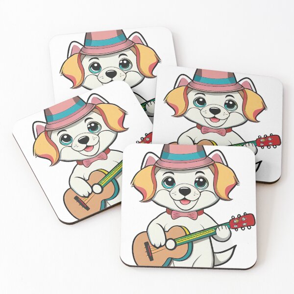 Item preview, dog playing guitar designed and sold by Jubjangm3.