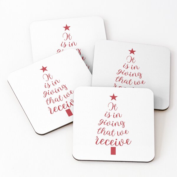 Item preview, Giving Is Receiving White Red Christmas Tree designed and sold by Quote Gallery.