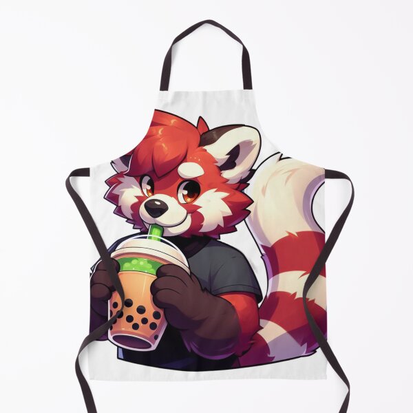 Item preview, Red Panda Boba Tea Furry Sticker Design designed and sold by Evelyns-Furries.