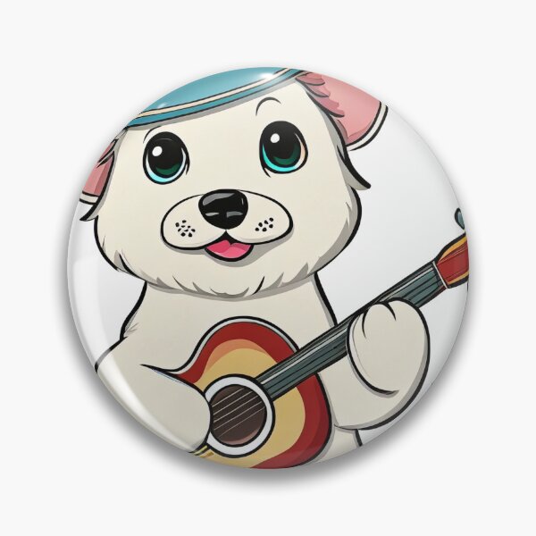 Item preview, cute dog playing guitar designed and sold by Jubjangm3.