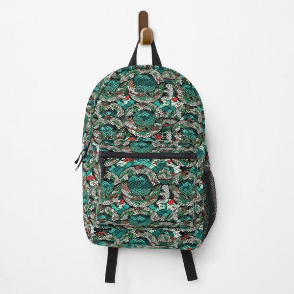 Item preview, Geometric Green Textured Snakes Pattern designed and sold by Geonimalia.