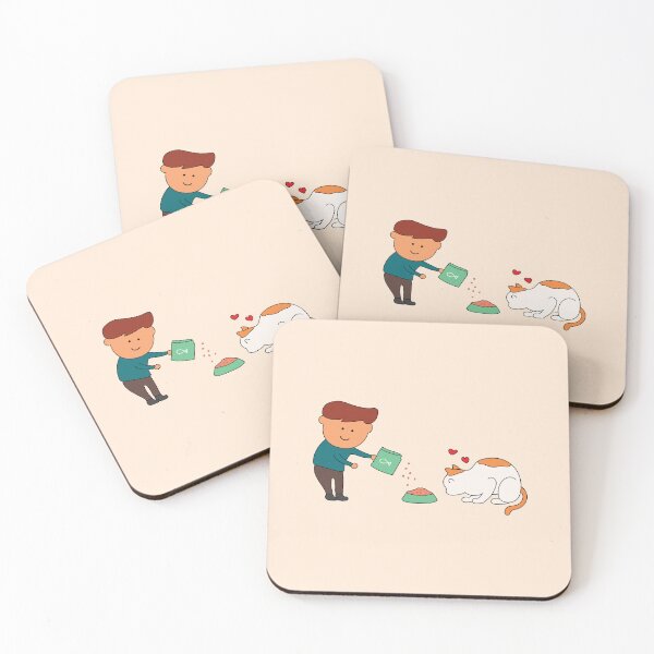 Item preview, kid feeding a cute cat designed and sold by wordspotrayal.