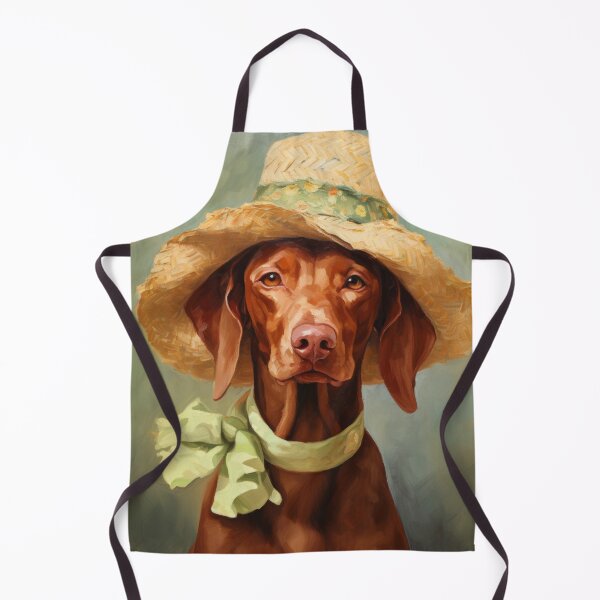 Item preview, beautiful Hungarian Vizsla dog lady with hat designed and sold by WallyPink.