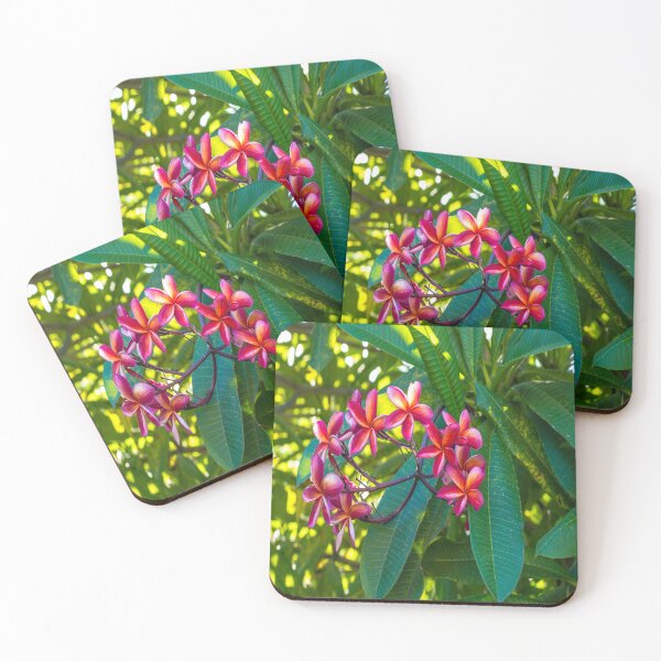 Item preview, Pink & Orange Plumeria Flowers designed and sold by Julia McMullen.