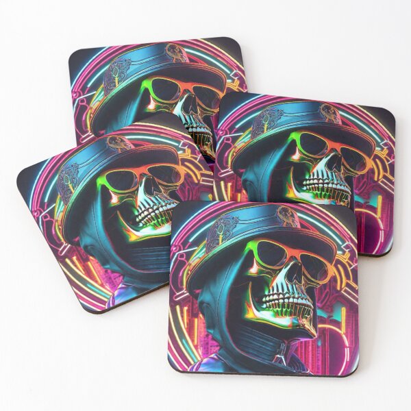 Item preview, Mick mars neon Skull designed and sold by MatrixTattoo.