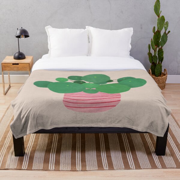 Artikelvorschau, Pilea-Innenpflanze, staubiges Rosa entworfen und verkauft von alienrabbit.