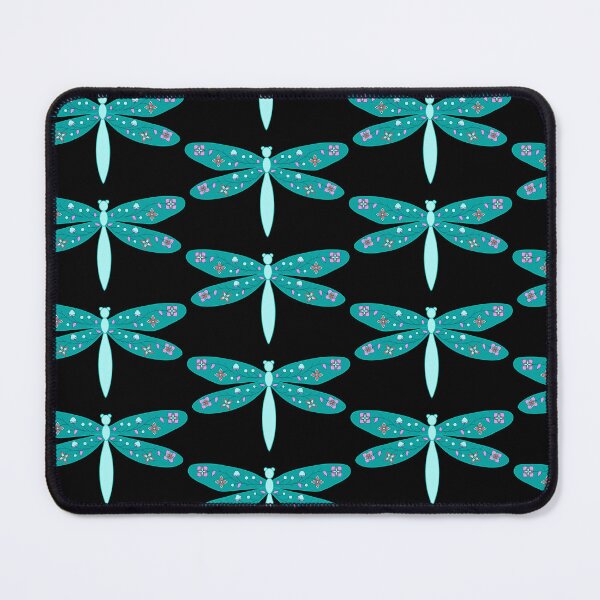 Item preview, Dragonfly Floral Teal designed and sold by Niibidoon.