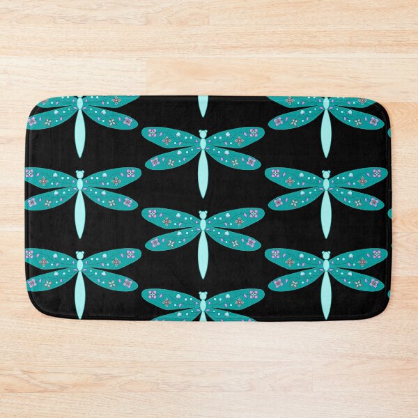 Item preview, Dragonfly Floral Teal designed and sold by Niibidoon.