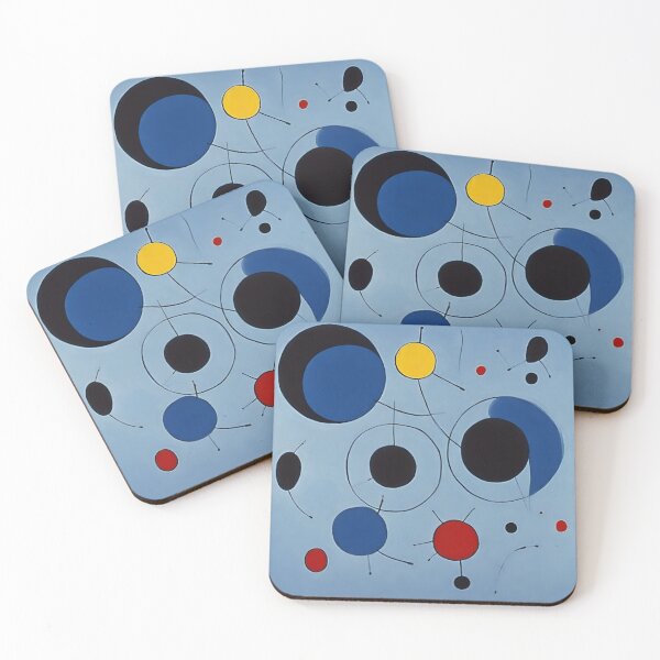 Item preview, Joan Miro Inspired Abstract Light Blue Circles  designed and sold by bettypure.