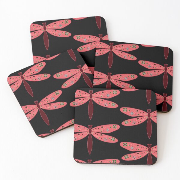 Item preview, Red Dragonfly Floral designed and sold by Niibidoon.