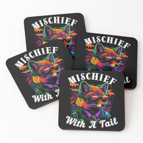 Item preview, Mischief With A Tail. fox quote designed and sold by FoxVibes.