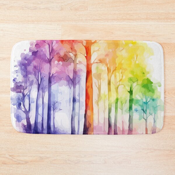 Item preview, Rainbow forest watercolor designed and sold by Grypis.