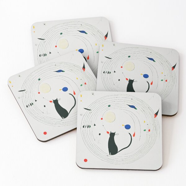Item preview, Joan Miro Inspired Abstract Cat with a Yarn  designed and sold by bettypure.