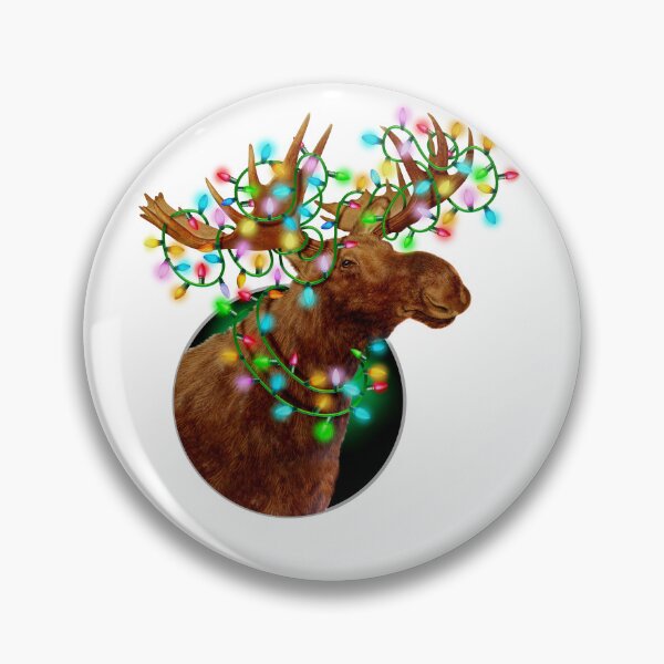 Item preview, Funny Moose with Christmas lights designed and sold by lightidea.