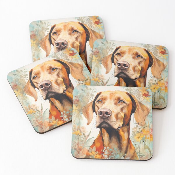 Item preview, Hungarian Vizsla Pointer Dog Art Portrait designed and sold by WallyPink.