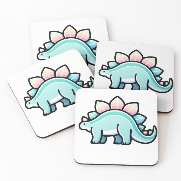 Item preview, Pastel Stegaysaurus Charm - Teal and Pastel Dinosaur Sticker designed and sold by AIARTIST1.